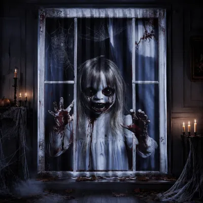 Produktbild von Halloween-Fensteraufkleber, Halloween-Dekoration, 120 x 80 cm