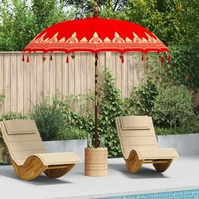 Obrázek produktu pro vidaXL Balijský slunečník červený 215 x 215 x 260 cm