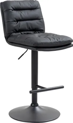 Produktbild von Barhocker Damar Kunstleder schwarz - schwarz