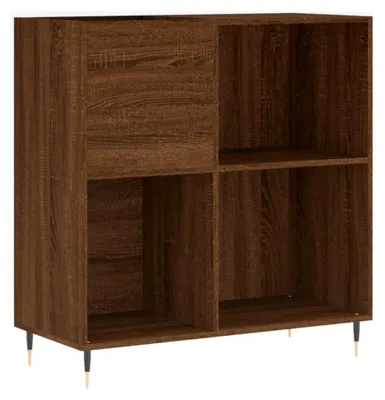 Produktbild von Schallplattenschrank aus brauner Eiche, 84,5 x 38 x 89 cm, Holzschränke und Speichermedien, Aufbewahrungsschränke und Regale
