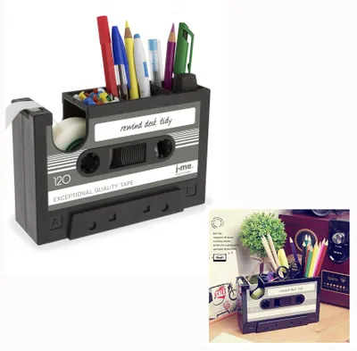 Produktbild von Kreativer Schreibtisch-Organizer in Form einer Magnetleiste, einer Stiftablage und eines Stifthalters.
