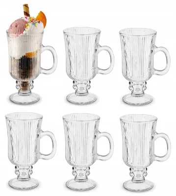 Produktbild von Tadar Irish Anastazja 6er Set Latte Macchiato Gläser 240ml geriffelt