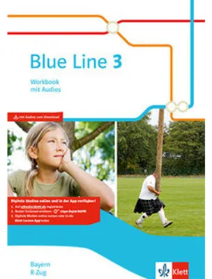 Obrázok produktu pre Blue Line 3 R-Zug. Workbook mit Audios Klasse 7. Ausgabe Bayern