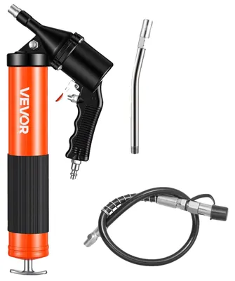 Produktbild von VEVOR Fettpresse, 6000 PSI Hochdruck, Schwerlast-Pistolenfettpresse-Kit mit 0,4 L Kapazität, einschließlich 45,7 cm Flexschlauch, 1 Verlängerungssteife Rohr und 2 Flachdüsen für Automobil, Marine
