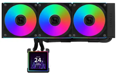 Produktbild von Lian Li HydroShift II LCD-S 360 CL, Flüssigkeitskühlung, 12 cm, 200 RPM, 2100 RPM, Schwarz
