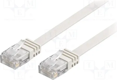 Produktbild von 1x 6 3 95150 RJ45-Kabel L: 0,5m Cu  PVC  weiß