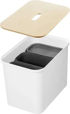 Produktbild von ORTHEX Abfallsammler SmartStore Collect 76l Komplettset mit 3 Einsätzen weiß