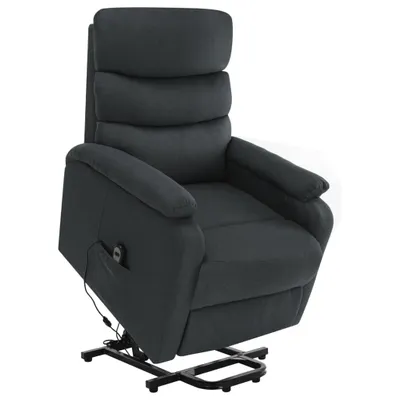 Image de Fauteuil de massage inclinable Gris foncé Tissu