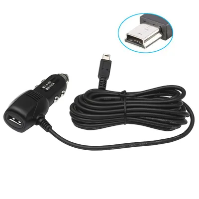 Produktbild von G64C KFZ Auto Ladegerät mit Mini USB Ladekabel – 3,5 m Navi Ladekabel 5V/2A USB Kfz Ladeadapter