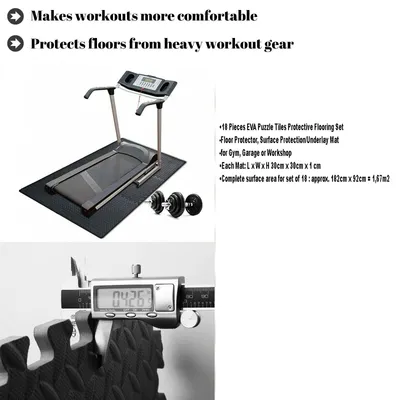 Produktbild von Puzzelmatten 18 Stück, Schaumstoffmatten für Fitness, Bodenschutz