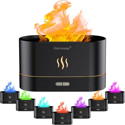 Immagine prodotto di Diffusore di oli essenziali - Umidificatore - Lampada notturna 7 colori - Spegnimento automatico senza acqua