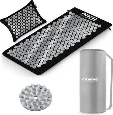 Image de Mata do akupresury z kolcami Neo-Sport NS-903 czarno-srebrna
