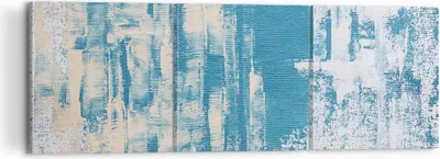 Produktbild von Bild auf Leinwand - Leinwandbild - 3 Teile - Blau Farben Hintergrund - 120x40cm - Wand Bild - Wanddeko - Wandbilder - Leinwanddruck - Bilder - Wanddekoration - Leinwand bilder - CA120x40-5062