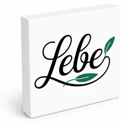 Produktbild von Lebensfreude Lebe Holzbild in 15x15 cm zum Stellen oder Aufhängen
