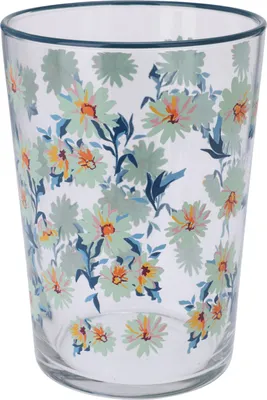 Produktbild von Großes Glas mit Blumenmuster, 510 ml