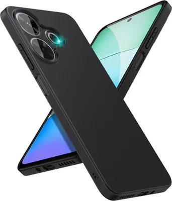 Produktbild von Silikon Hülle für Xiaomi Redmi 13 / Poco M6 Schutzhülle Matt Schwarz Backcover Handy Case