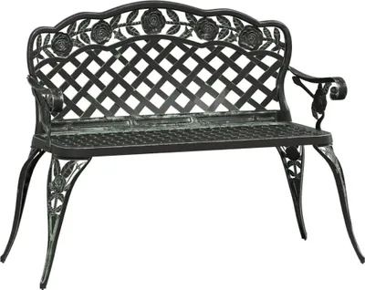Obrázok produktu pre vidaXL Záhradná lavička 108 cm z liateho hliníka zelená