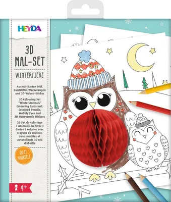 Image de Kit de Coloriage 3D - Animaux de l'Hiver
