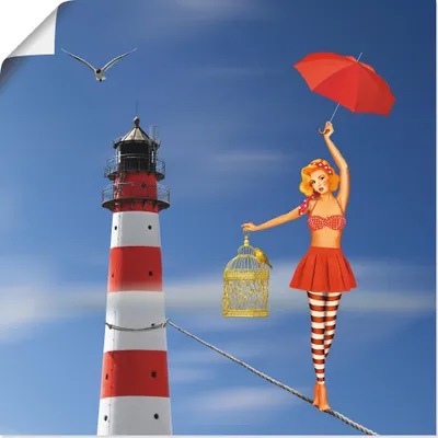 Produktbild von ARTland Poster Nur fliegen ist schöner Größe: 70x70 cm