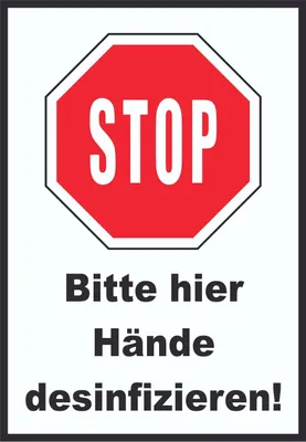 Produktbild von Bitte hier Hände desinfizieren Schild A0 (841x1189mm)