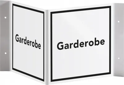 Produktbild von Dreifke® Schild I Tür-Nasenschild Garderobe, Kunststoff, 150x150mm