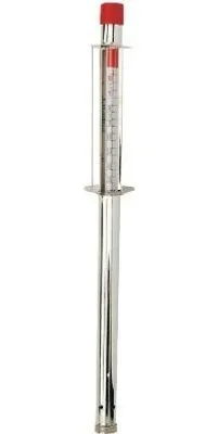 Produktbild von Thermometer mit Edelstahlhülle und Pappkeil