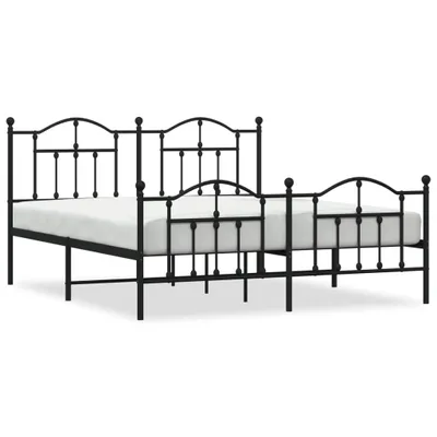 Immagine prodotto di vidaXL Struttura letto con testiera e pediera in metallo nero 183x213 cm
