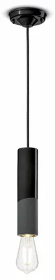 Zdjęcie produktu dla Ferroluce Pi lampa wisząca 25cm czarna okrągła