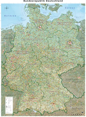 Produktbild von GeoMetro Landkarte Deutschland physisch (100 x 140 cm)