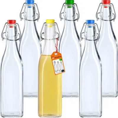 Produktbild von KADAX Butelka Szklana Na Nalewkę Sok Korek 0,5L 6szt