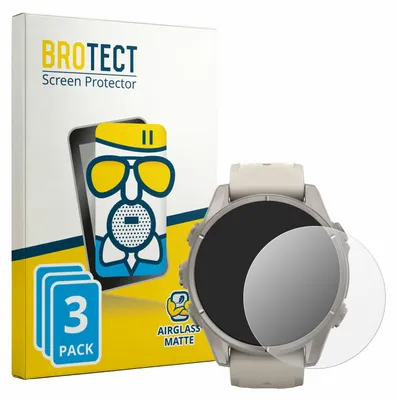 Produktbild von 3x BROTECT Entspiegelungs Schutzglas für Garmin Fenix 9 (43 mm) Schutzfolie Panzer Folie Glas Display Schutz matt