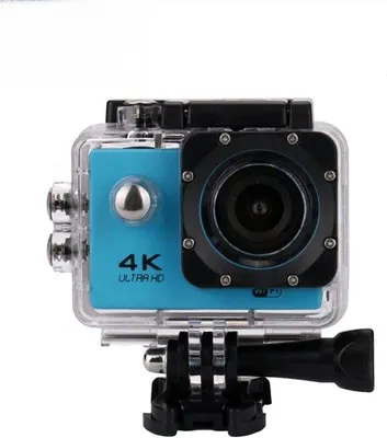 Obrázek produktu pro Mini akční kamera 4K Ultra HD, 2,0palcový displej, vodotěsná sportovní DV kamera, kamera na helmu pro motocykly (modrá)