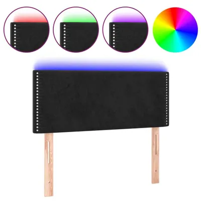 Produktbild von vidaXL LED Kopfteil Schwarz 90x5x78/88 cm Samt