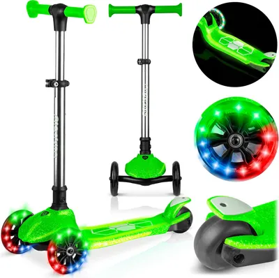 Immagine prodotto di Scooter d'equilibrio per bambini Ricokids Jelly, che si illumina al buio - verde