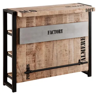 Produktbild von MASSIVMOEBEL24.DE Bar Mango 120x45x100 natur bedruckt FACTORY #140