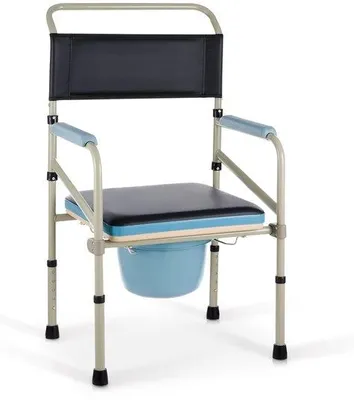Imagen del producto de Silla de inodoro ajustable, cómoda, de color blanco