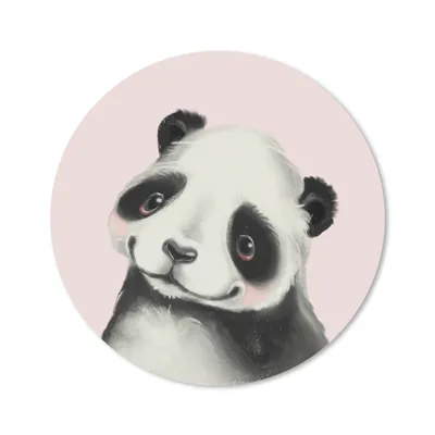 Produktbild von MuchoWow® Mauspad Mousepad Panda - Kinder - Rosa 40x40 cm - Mousepads - Maus Mat - Pad - Mausunterlage - Schreibtisch Accessoires