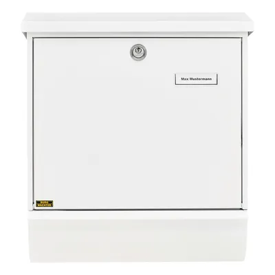 Produktbild von BURG-WóCHTER Briefkasten Comfort-Set 91300 W mit Zeitungsfach und Namensschild, Verzinkter Stahl, Einwurf-Format DIN C4