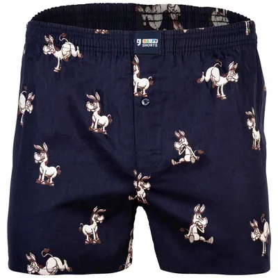 Produktbild von Happy Shorts Herren Boxer Print - Donkeys - Größe S