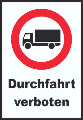 Produktbild von Durchfahrt verboten LKW Symbol Schild A5 (148x210mm)