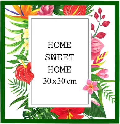 Obrázok produktu pre MG Design rám 30 x 30 cm - zelená farba, z dreva, s akrylovým sklom - na vertikálne alebo horizontálne zavesenie, bez pozadia, na fotografie