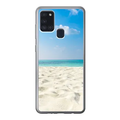Produktbild von MuchoWow® Handyhülle Schutzhülle Hülle für Samsung Galaxy A21s Tropisch - Strand - Meer Silikon Softcase Handy Hülle - Hartschale