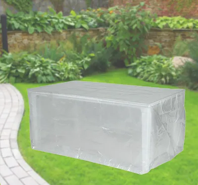Produktbild von Komfort Schutzhülle für rechteckige Gartentische 180x100x75 cm transparent