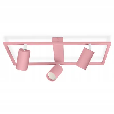 Produktbild von FKL DESIGN Home Deco Deckenlampe Deckenleuchte Kinderleuchte Kinderlampe 3-flammig GU10 Verstellbar Lampenschirm Lampe aus Serie (N975-RS3-R)
