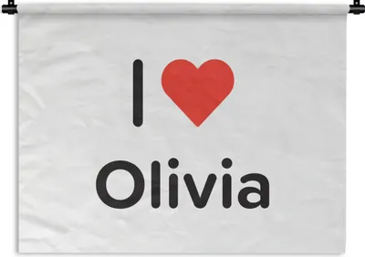 Produktbild von MuchoWow® Wandteppich Wandbehang Ich liebe - Olivia - Mädchen 150x112 cm Tapisserie Dekoration Wandtuch - Wanddecke - Wandteppiche