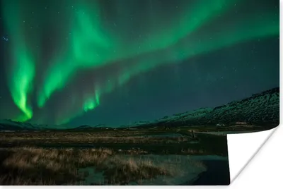 Produktbild von MuchoWow® Poster Nordlichter - Natur - Island 60x40 cm - Schlafzimmerdekoration