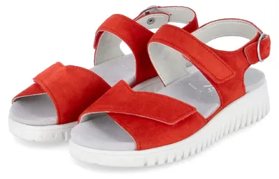 Productafbeelding van Semler Damen sandalen, model CLARA, kleur rood, materiaal leer, maat 41