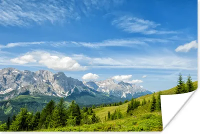Produktbild von MuchoWow® Poster Alpen - Berge - Gras 30x20 cm - Plakate - Print