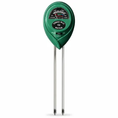 Image de Compteur d'humidité pour plantes 3-en-1 avec indicateur de couleur, capteur d'humidité du sol, mesureur de pH - TERRATEST