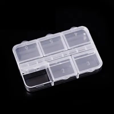 Produktbild von Solidchoice – 20 transparente Sortierboxen mit 6 Fächern
